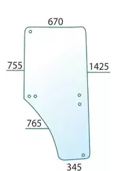 VITRE PORTE DROITE JOHN DEERE L231355