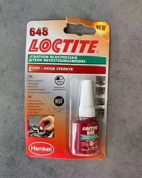 Fixation Blocpresse Colle roulement LOCTITE 648