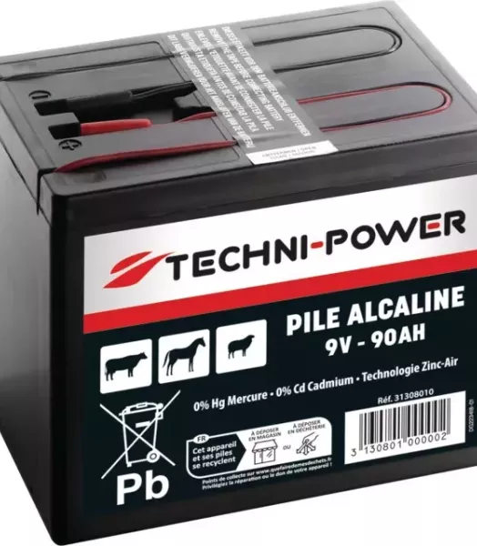 PILE DE CLOTURE 9V 90AH ALCALINE