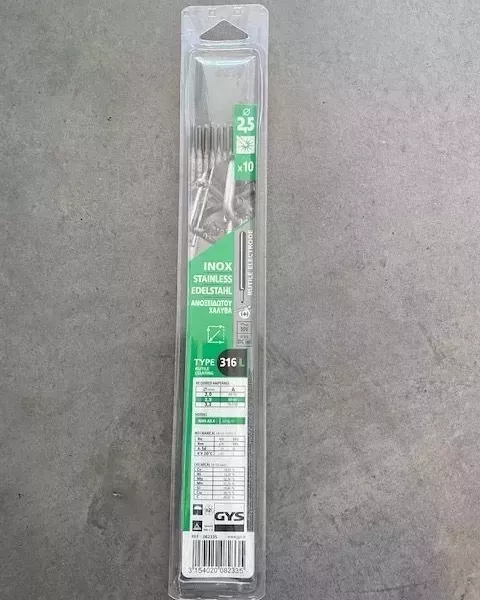 BAGUETTE A SOUDER ELECTRODE 316L 2.5 X 350 (x10)