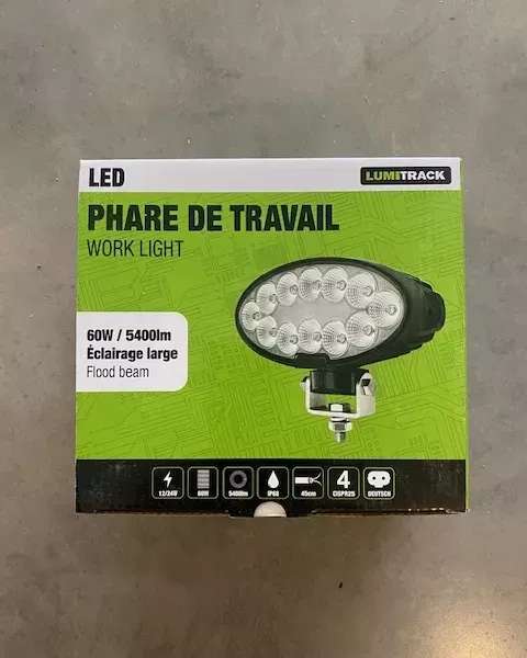 PHARE DE TRAVAIL OVALE 12 LED 5400LM LARGE
